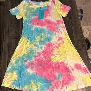 Popyoung Tie Dye T-shirt Dress
